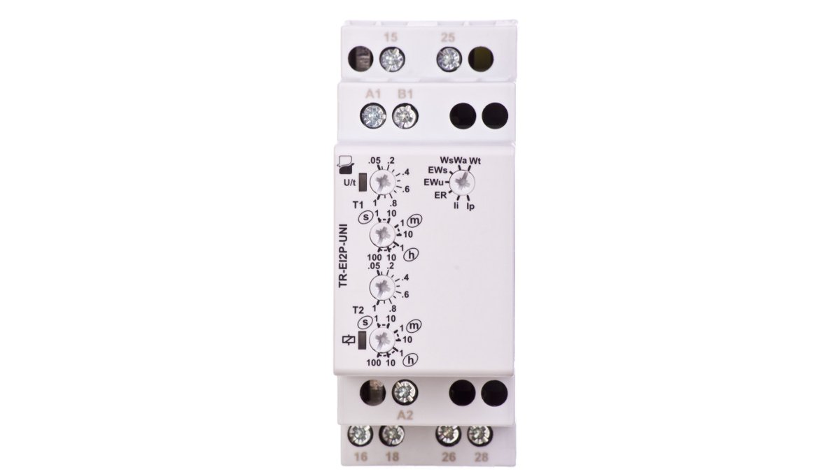 Relpol Przekaźnik czasowy 2P 8A 1sek-100h 12-240V AC/DC wielofunkcyjny TR-EI2P-UNI 2613058 2613058