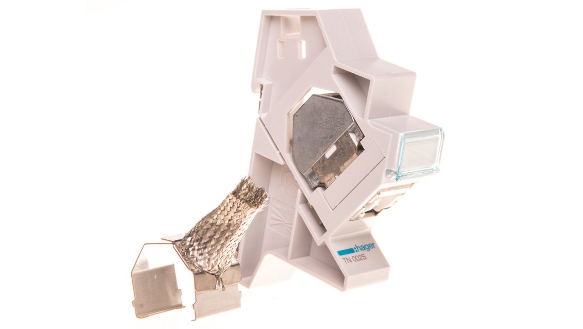 Hager polo Złącze modułowe RJ45 kat.6 STP TN002S TN002S