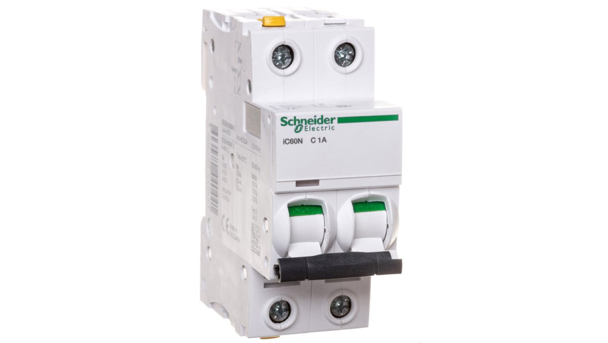 Schneider Electric Wyłącznik nadprądowy iC60N 2P C1 6kA A9F04201