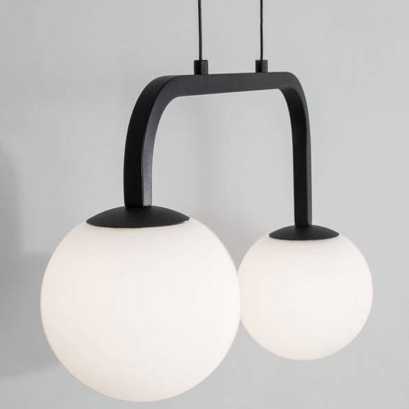 MLAMP Wisząca LAMPA loft 139919602 MLAMP okrągła OPRAWA szklany ZWIS industrialny LED 16W 3200K kule balls białe czarne 139919602