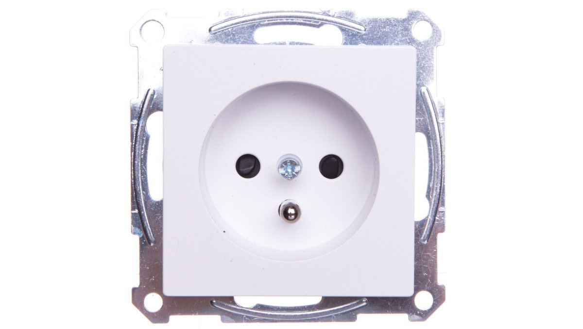 Schneider Electric Merten System M Gniazdo pojedyncze z/u z ochrona styków 16A IP20 białe MTN2500-0325 0001-00000-54294 [4466766]