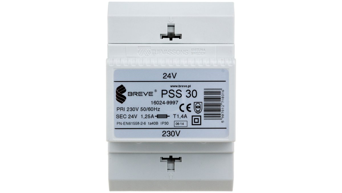 EMC 1-fazowy na szynę PSS 30VA 230/24V 162024-9997 Breve