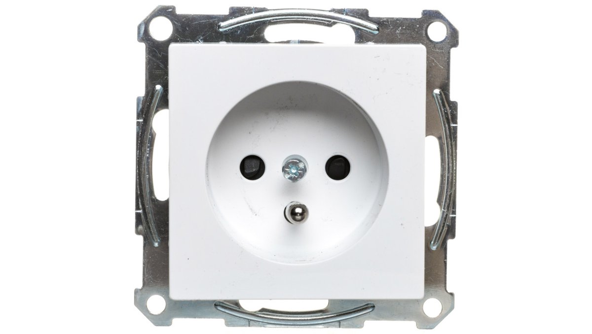 Schneider Electric Merten System M Gniazdo pojedyncze z/u 16A IP20 z ochroną styków białe MTN2600-0325 0001-00000-35775 [4349505]