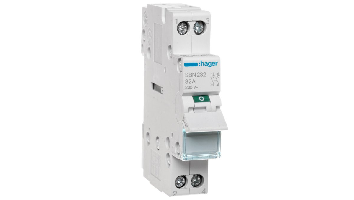 Hager Modułowy rozłącznik izolacyjny SBN232 32A 2P SBN232