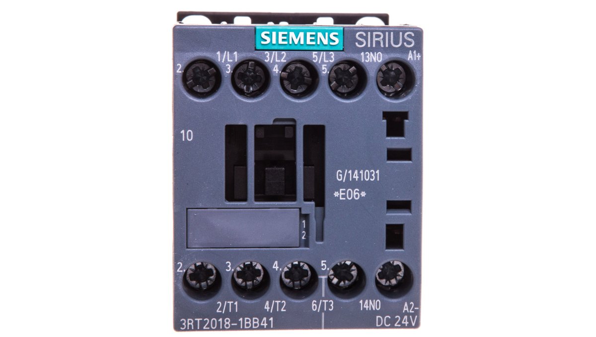 Siemens Contactor.ac3:7.5kw 1no dc24v 3rt2018-1bb41 3RT2018-1BB41