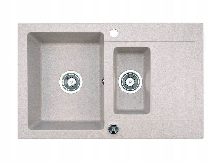 Brenor Zlewozmywak granitowy Cordeo 79 beżowy piaskowy zlew kuchenny 79 cm x 50cm Cordeo 79 02