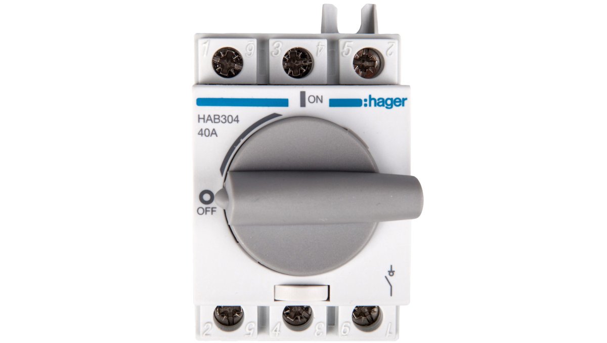 Hager rozłącznik obciążenia rozmiar-1 HAB304