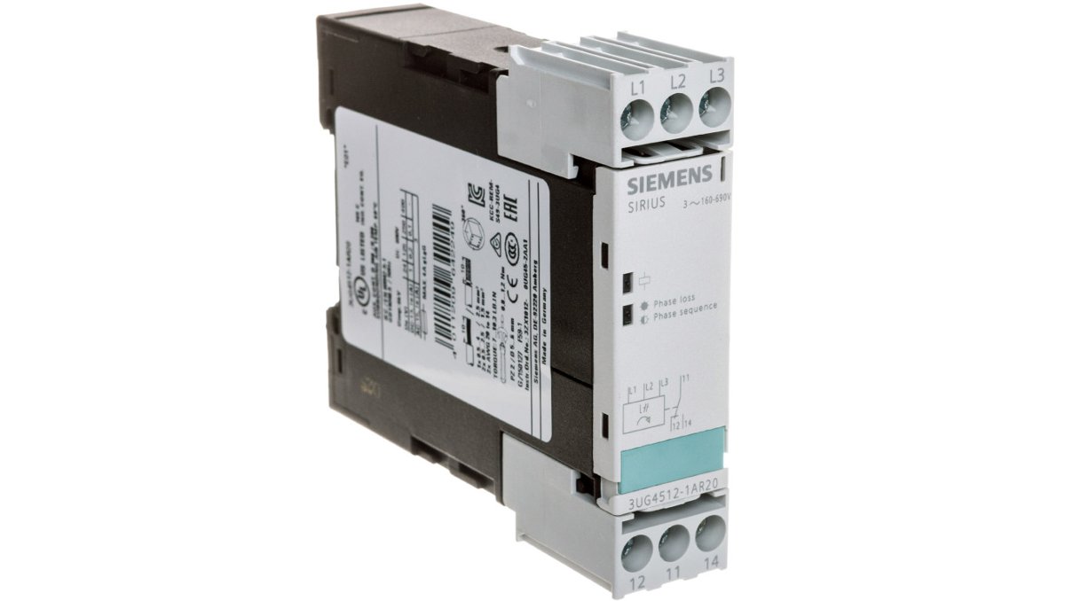 Siemens Indus.Sector fazy kolejność monitorowanie 3ug4512  1 ar20 3 X 1 W 160  690 Vac 3ug fazowy monitorowanie urządzenia 4011209642249 3UG4512-1AR20