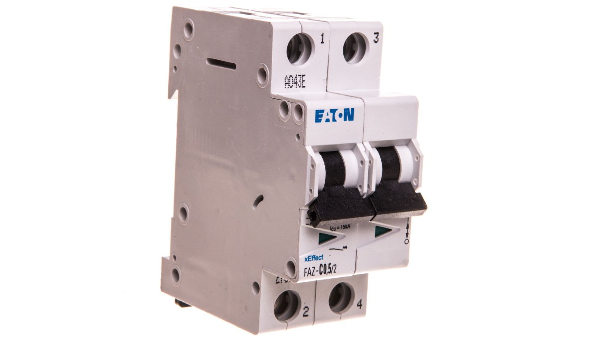 Eaton Wyłącznik nadprądowy 2P C 0,5A 15kA AC FAZ C0,5/2 278743