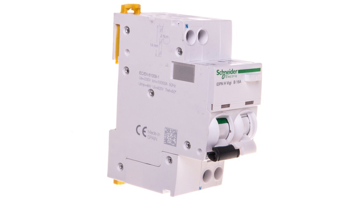 Schneider Electric Wyłącznik różnicowo-nadprądowy 2P 16A B 0,03A typ A iDPN N VIGI A9D07616 A9D07616