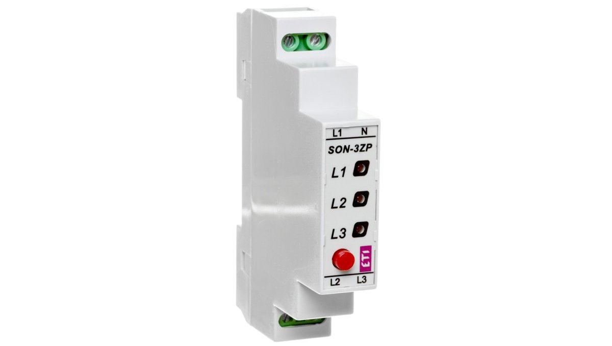ETI-POLAM Sygnalizator obecności napięcia LED 3x400V 3-fazowy z przyciskiem SON-3 ZP 002471410 002471410