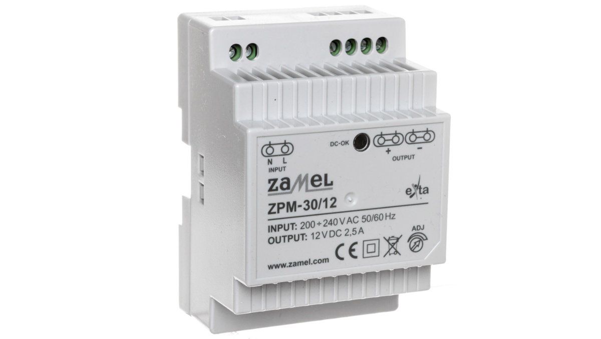 Zamel Zasilacz impulsowy TH-35 30W 12V DC ZPM-30/12 EXT10000208 EXT10000208