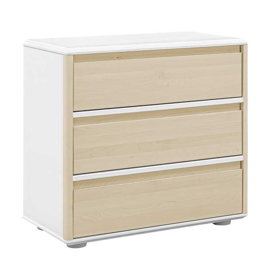 Komoda 3S niska fronty brzoza
