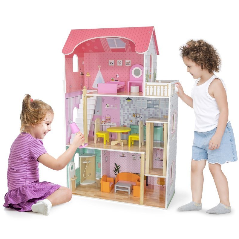 Viga Toys VIGA Duży Drewniany Domek dla Lalek 6971608445705