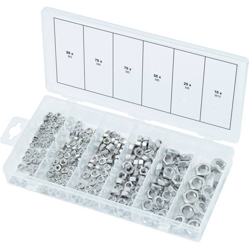 KS Tools asortyment nakrętki ze stali nierdzewnej, metryczny, 970.0450 4042146510896