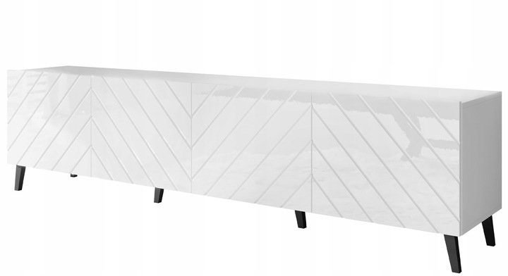 Szafka RTV ABETO Stolik TV 200 biały połysk