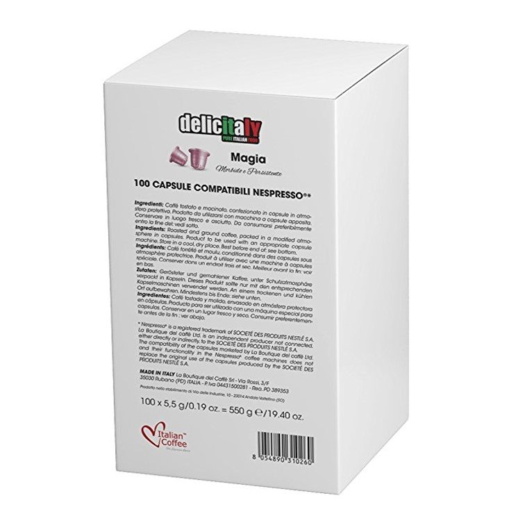 Delicitaly Magia kapsułki do Nespresso 100% Arabika - 100 kapsułek