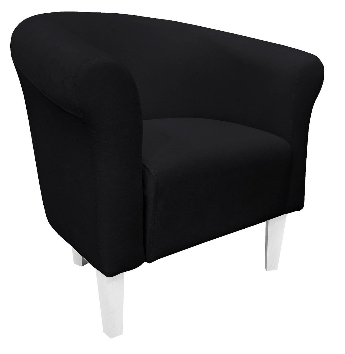 ATOS Fotel Milo Mikrofaza 18 czarny nogi 20 białe