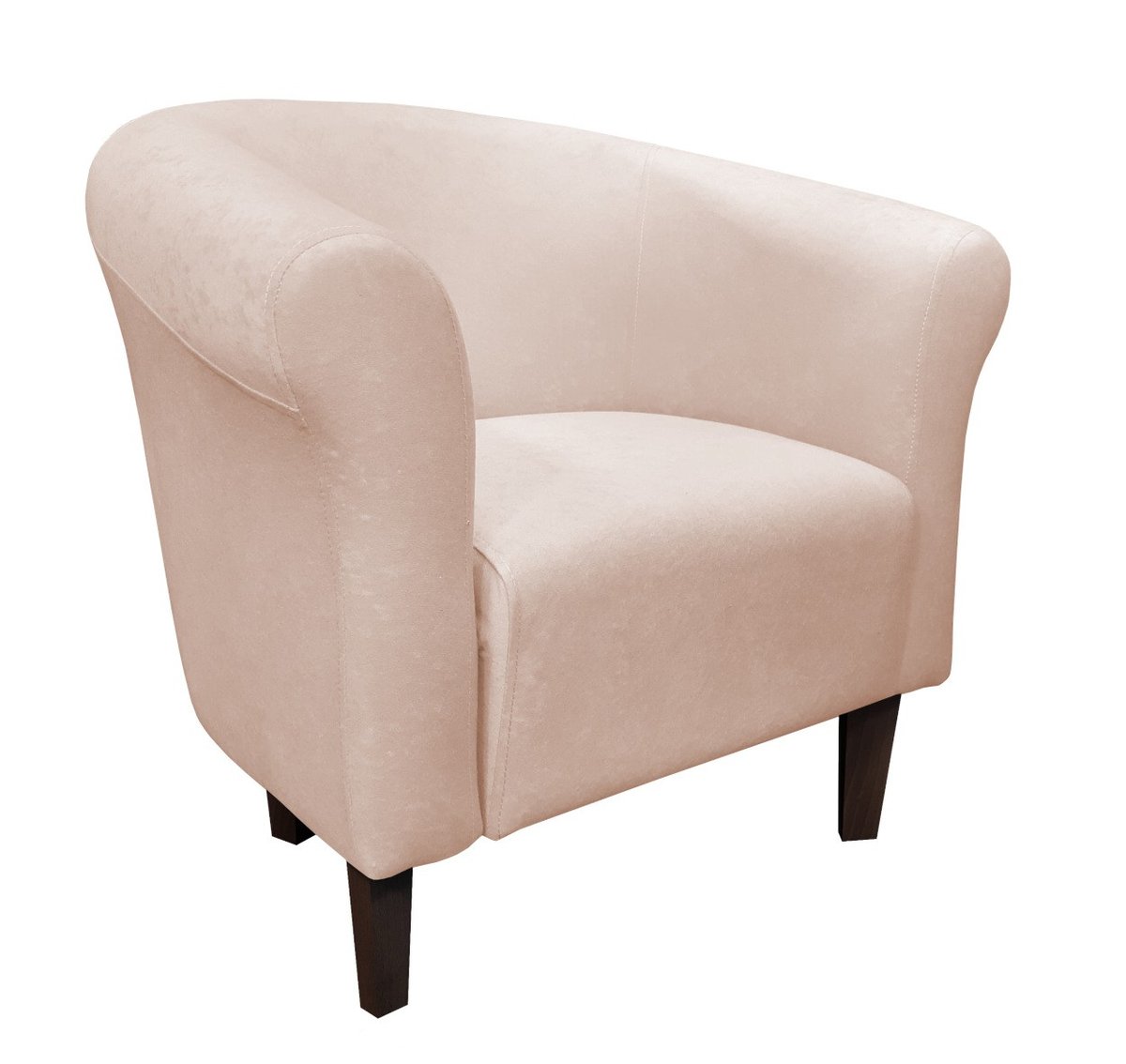 ATOS Fotel Milo Mikrofaza 1 jasny beż nogi 15 venge