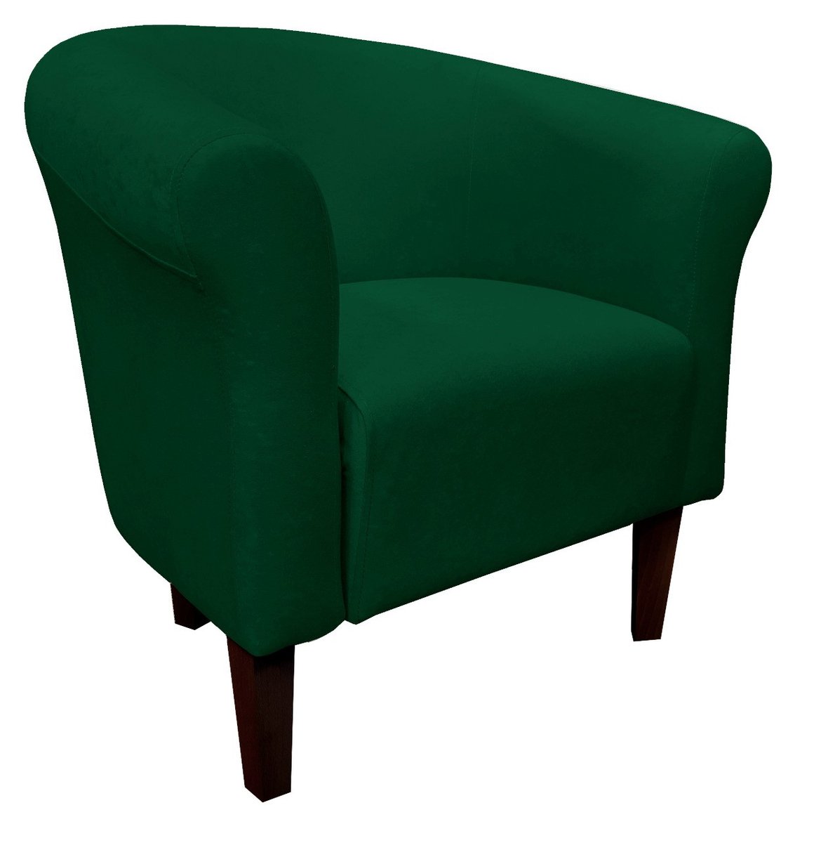 ATOS Fotel Milo Mikrofaza 9 zieleń butelkowa nogi 20 venge