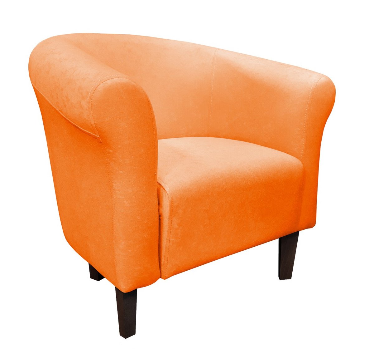 ATOS Fotel Milo Mikrofaza 12 pomarańczowy nogi 15 venge