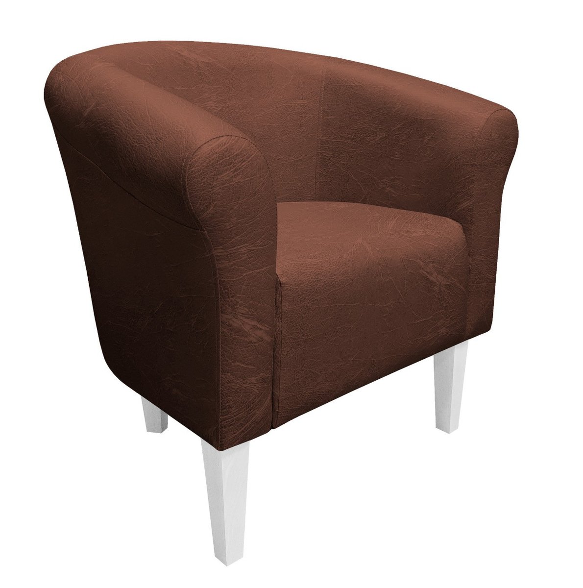 ATOS Fotel Milo AL5 orzech nogi 20 białe