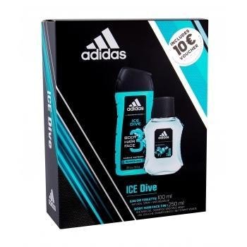 Adidas Ice Dive zestaw 100 ml Edt 100ml + 250ml Żel pod prysznic dla mężczyzn