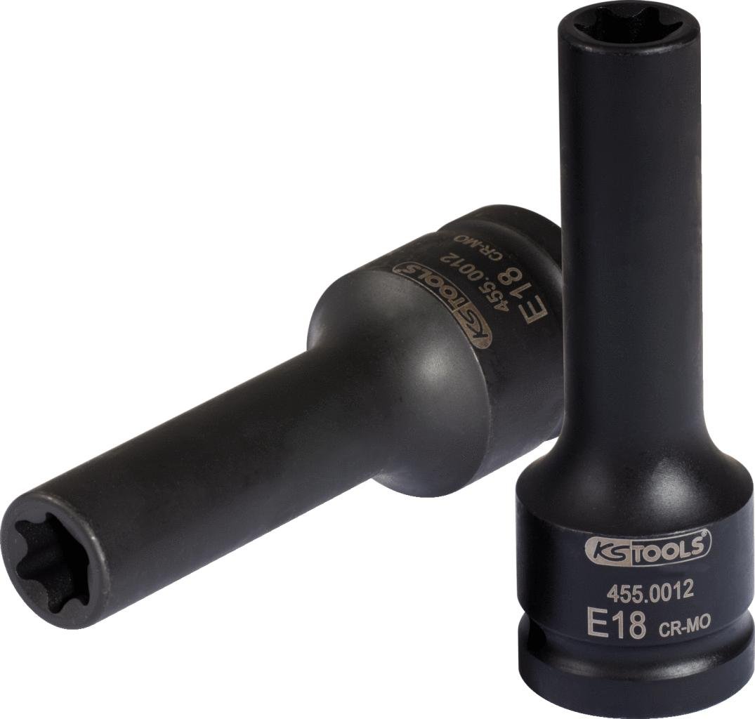 KS Tools 455.0012 3/4 cala nasadka stykowa siły na T X śruby, długie, E18