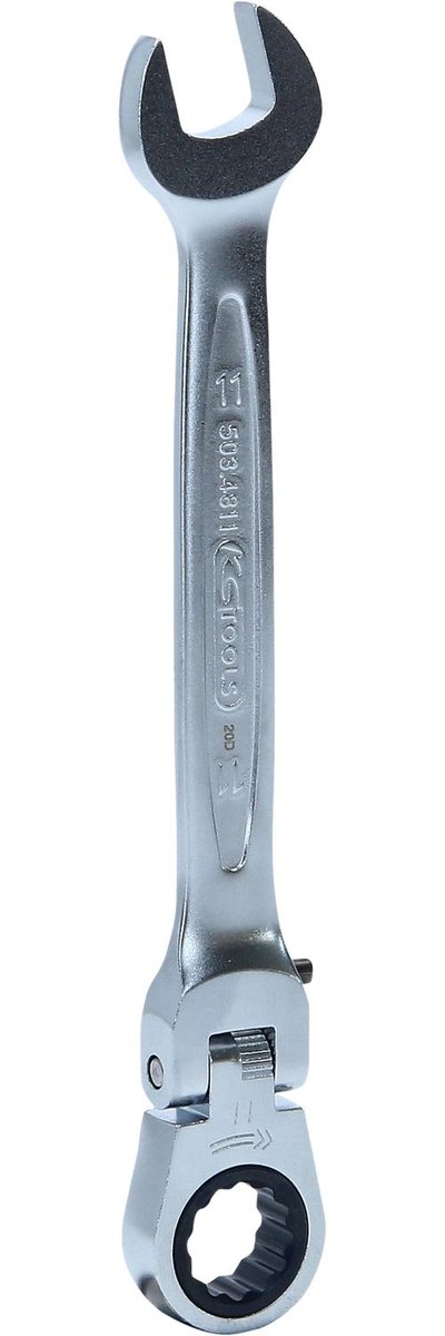 KS TOOLS GEAR+ Klucz plasko-oczkowy z grzechotka, z blokowanym