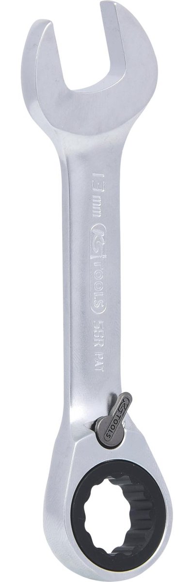 KS Tools 503.4636 Gear Plus grzechotka kluczy pierścieniowych szczękowych, bardzo krótki, 13 MM 503.4636