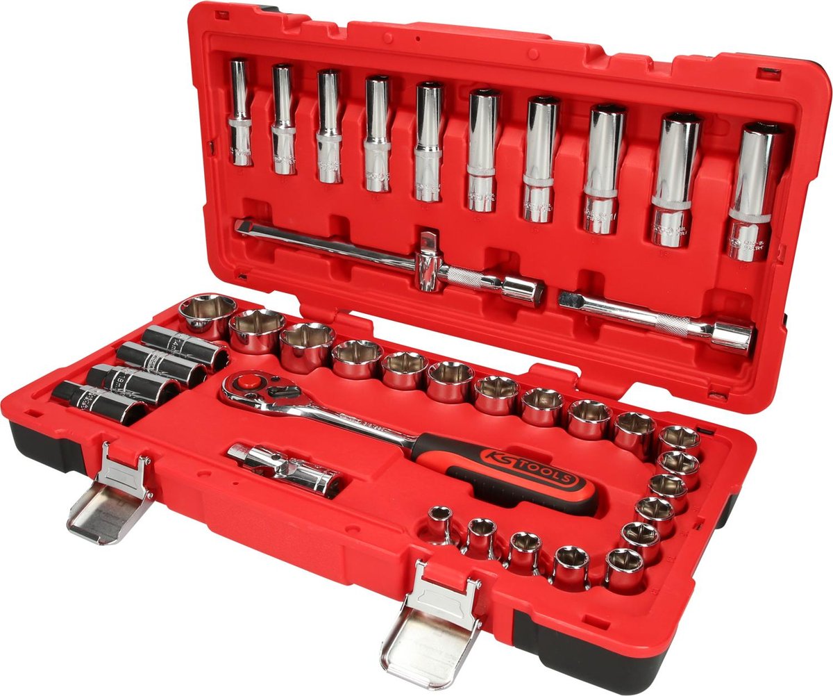 KS TOOLS CHROMEplus Zestaw podw. kluczy nasadowych,39-szt, 1/2