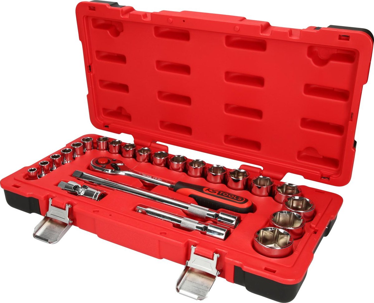KS TOOLS CHROMEplus Zestaw podw. kluczy nasadowych,24-szt, 1/2