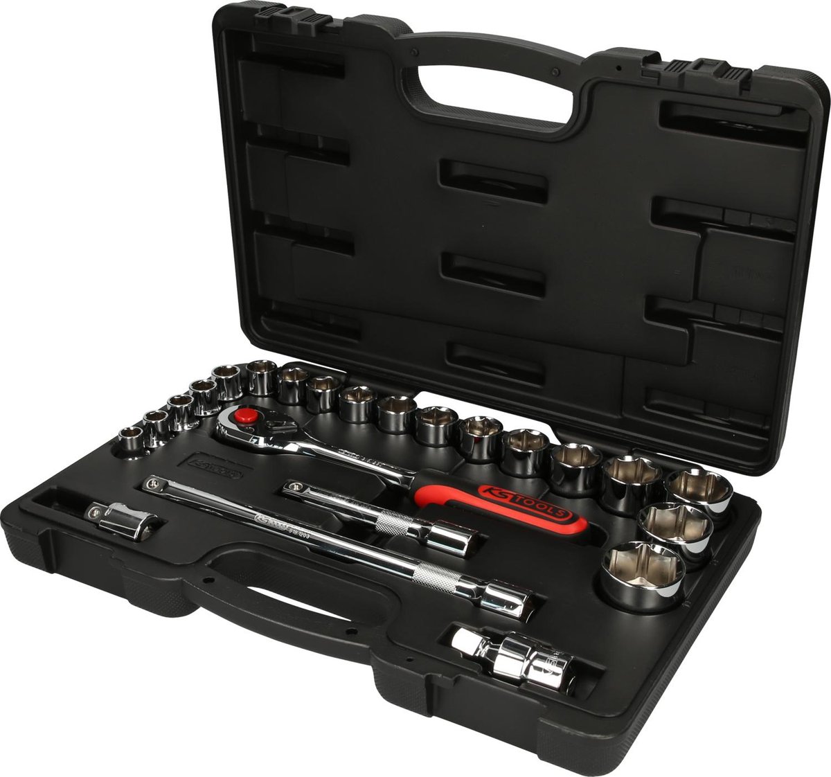KS TOOLS CHROMEplus Zestaw podw. kluczy nasadowych,23-szt, 1/2