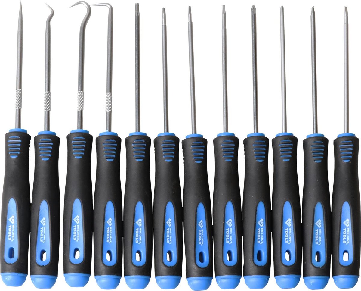 Brilliant Tools Zestaw haków i ?rubokr?tów, 12-szt.