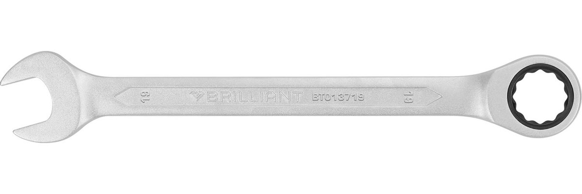 Brilliant Tools Klucz oczkowy z grzechotką, 21 mm