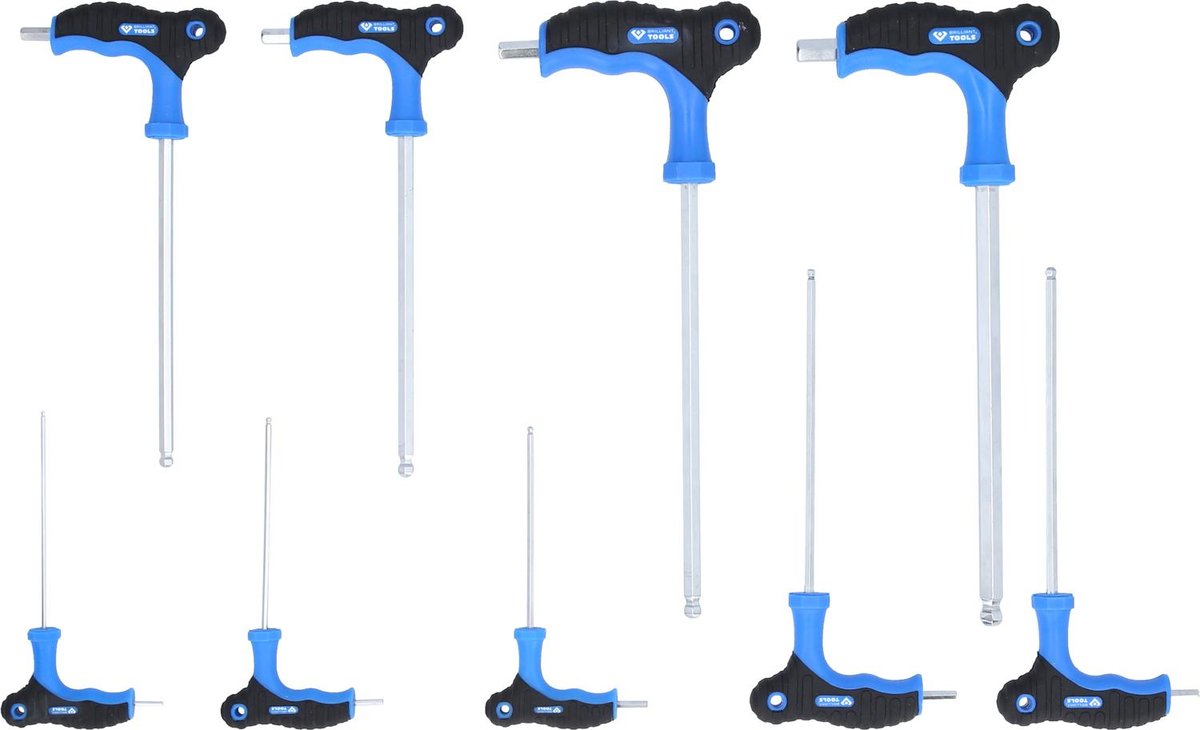 Brilliant Tools Zestaw kluczy k?towych imbusowych z uchwytem w