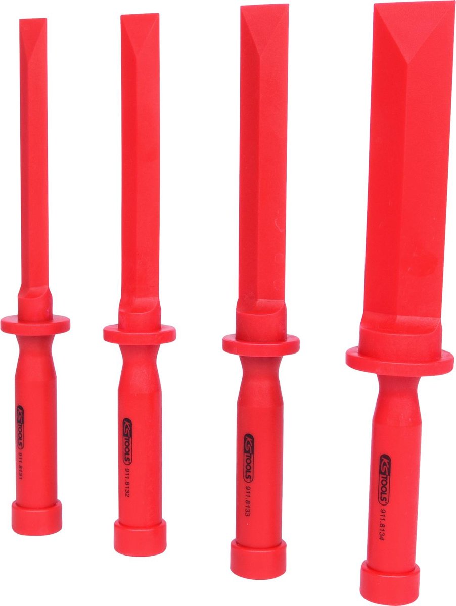 KS TOOLS Zestaw miekkich dlut, 4-szt, 19-38mm