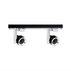 Paulmann 66671 Spotlight Turn Max 2 X 10 W GU10 230 V chrom czarna/metal/kuźnieckie ststoff 666.71 lampa sufitowa lampa LED reflektor lampa sufitowa 66671
