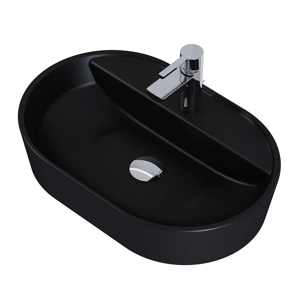 Elita Glam umywalka ceramiczna Babette 62 black matt 145101 5907546863128