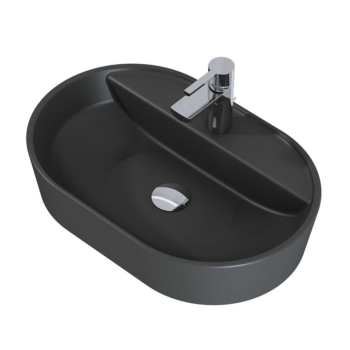 Elita 145104 UMYWALKA BABETTE 62x41 BLAT CERAM ANTHRACITE MATT