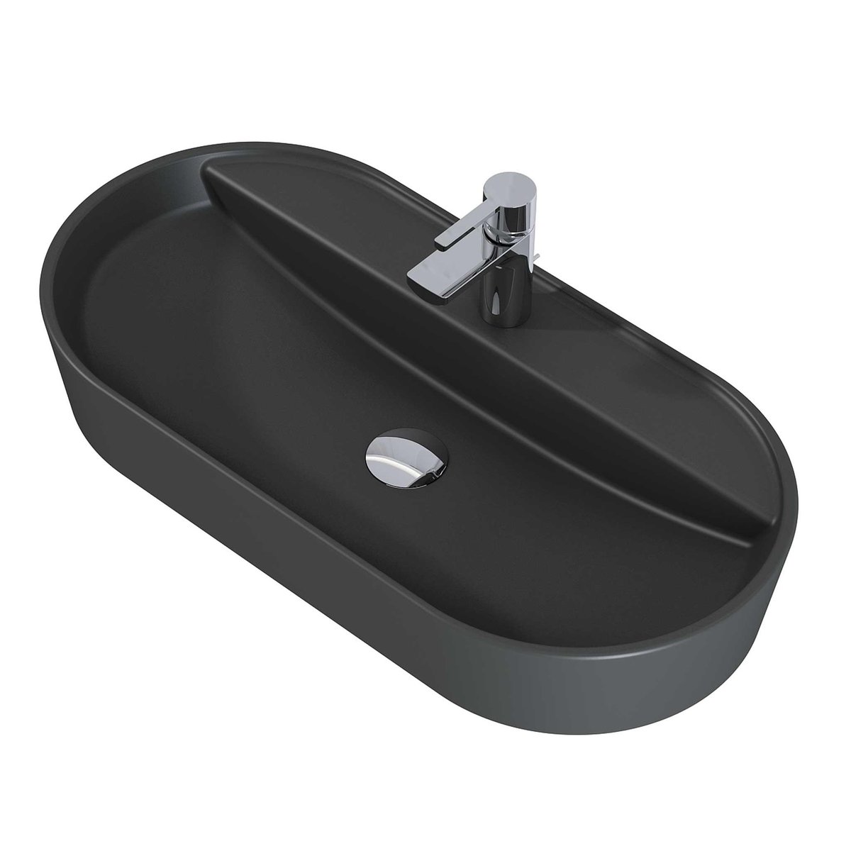 Elita 145108 UMYWALKA BABETTE 80x40 BLAT CERAM ANTHRACITE MATT