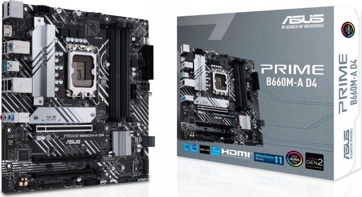 Asus Płyta główna PRIME B660M-A D4 PRIME B660M-A D4