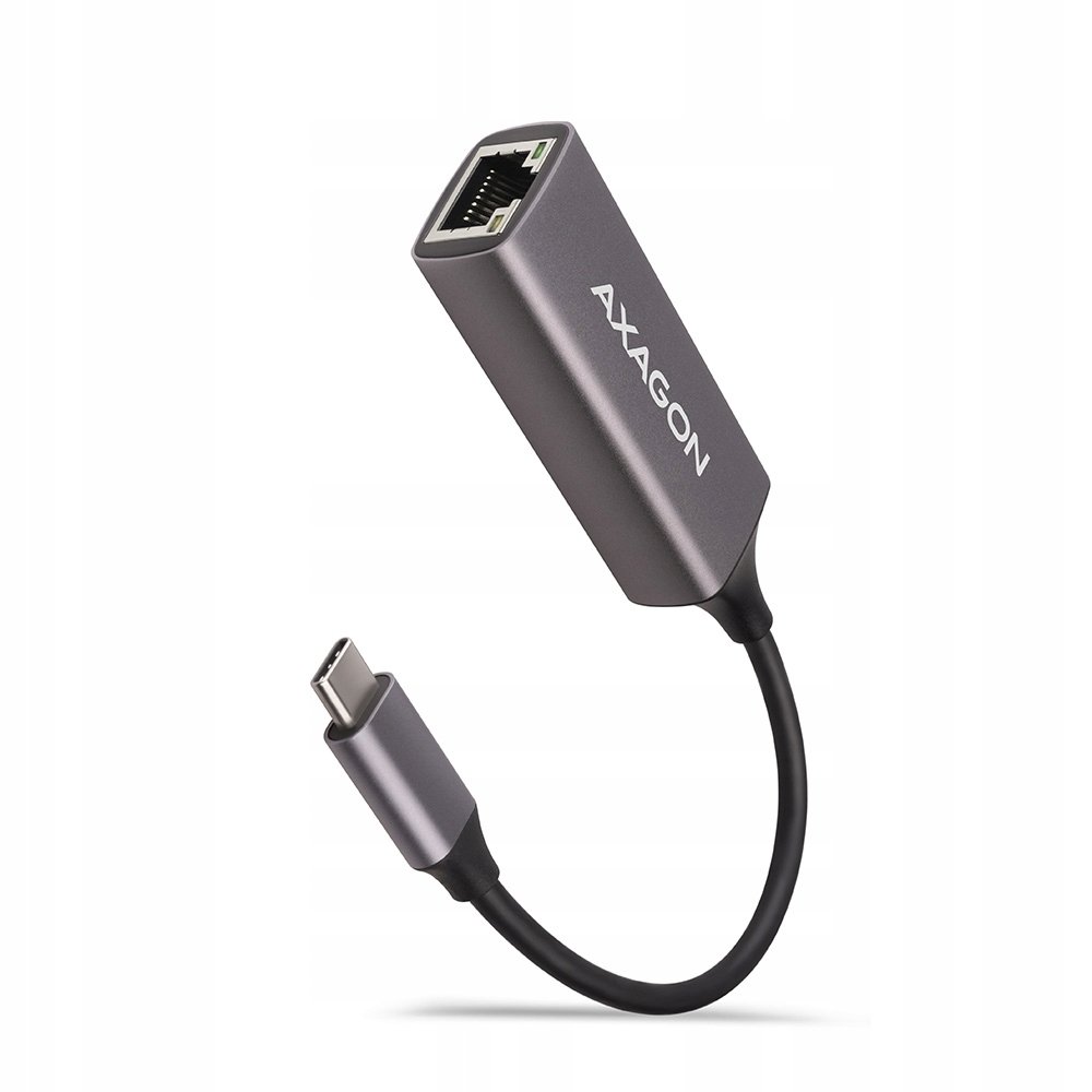 Karta sieciowa Gigabit Ethernet adapter ADE-TRC, USB-C 3.2 Gen 1, instalacja automatyczna, metal, titan grey