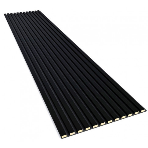 Akustyczne panele lamelowe 2 szt. czarny mat H4-N07