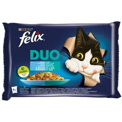 Purina Felix Fantastic Fantastic Duo Uczta Oceanu galaretka saszetki 4x85g