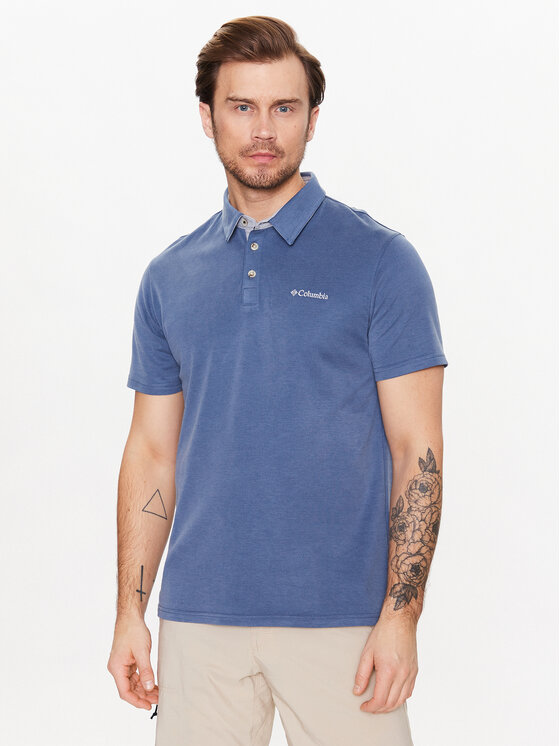 Columbia Polo Melson Point 1772721 Niebieski Regular Fit