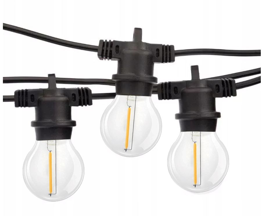 Girlanda Ogrodowa Świetlna 12m IP65 +żarówki 10LED