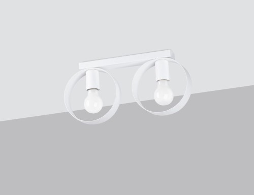 Sollux Titran SL.1135 plafon oprawa sufitowa 2x60W E27 biały