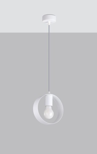 Sollux Titran SL.1137 lampa wisząca zwis 1x60W E27 biała