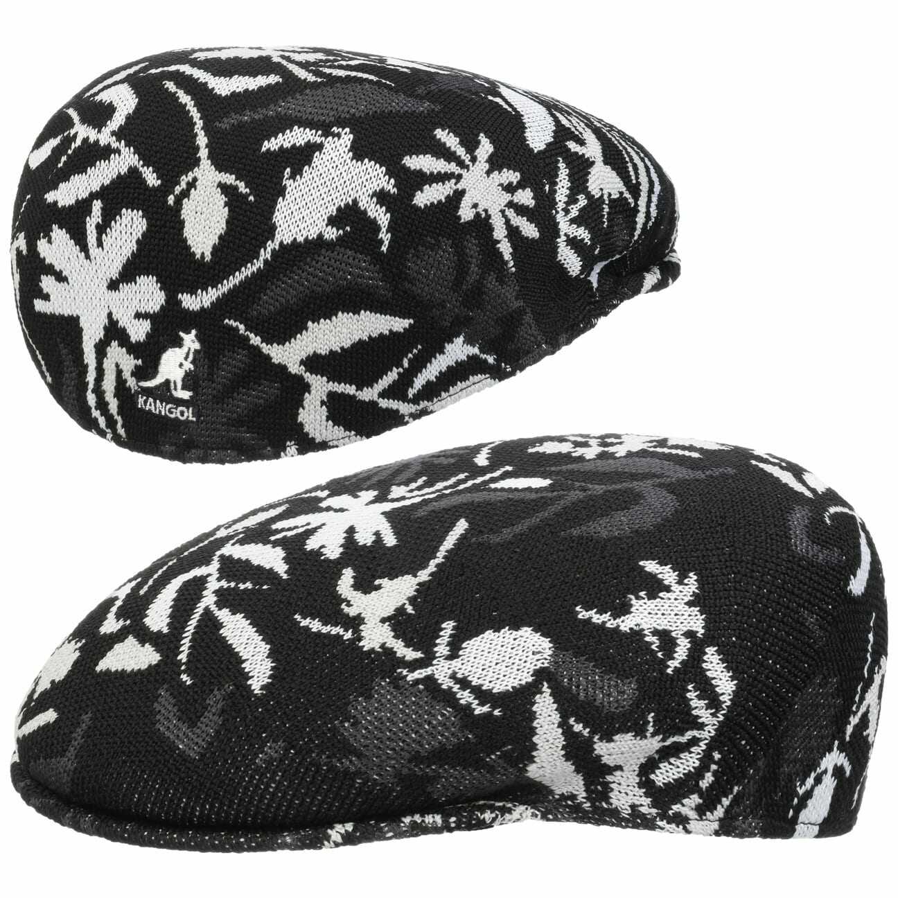 Kaszkiet Street Floral 504 by Kangol, czarny, M (56-57 cm)